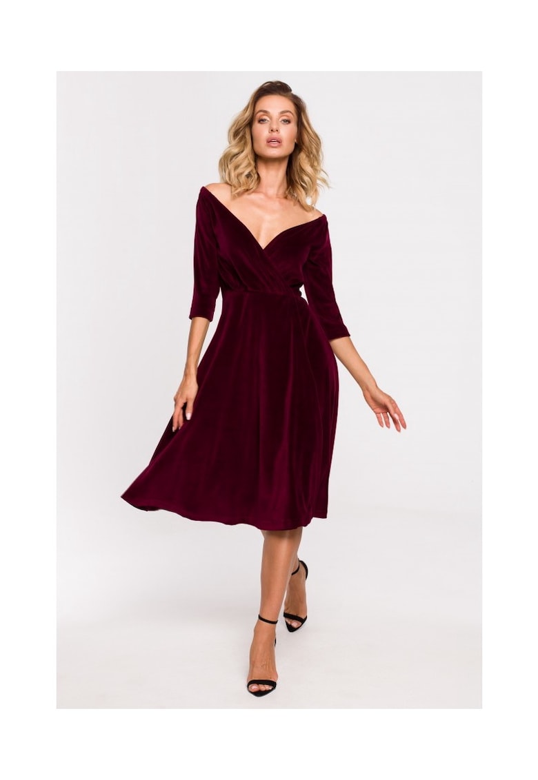 Rochie midi - Bumbac - Roz