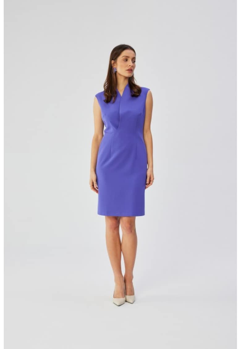 Rochie midi cu decolteu cache-coeur - Violet - Violet
