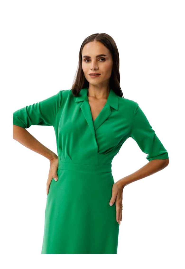 Rochie midi dama - Bohodawc - verde deschis - Verde
