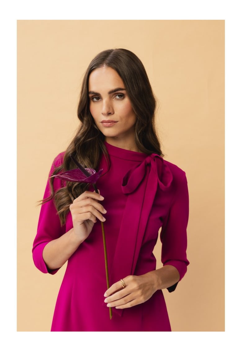 Rochie midi dama - Gwalchakin - pruna - Violet