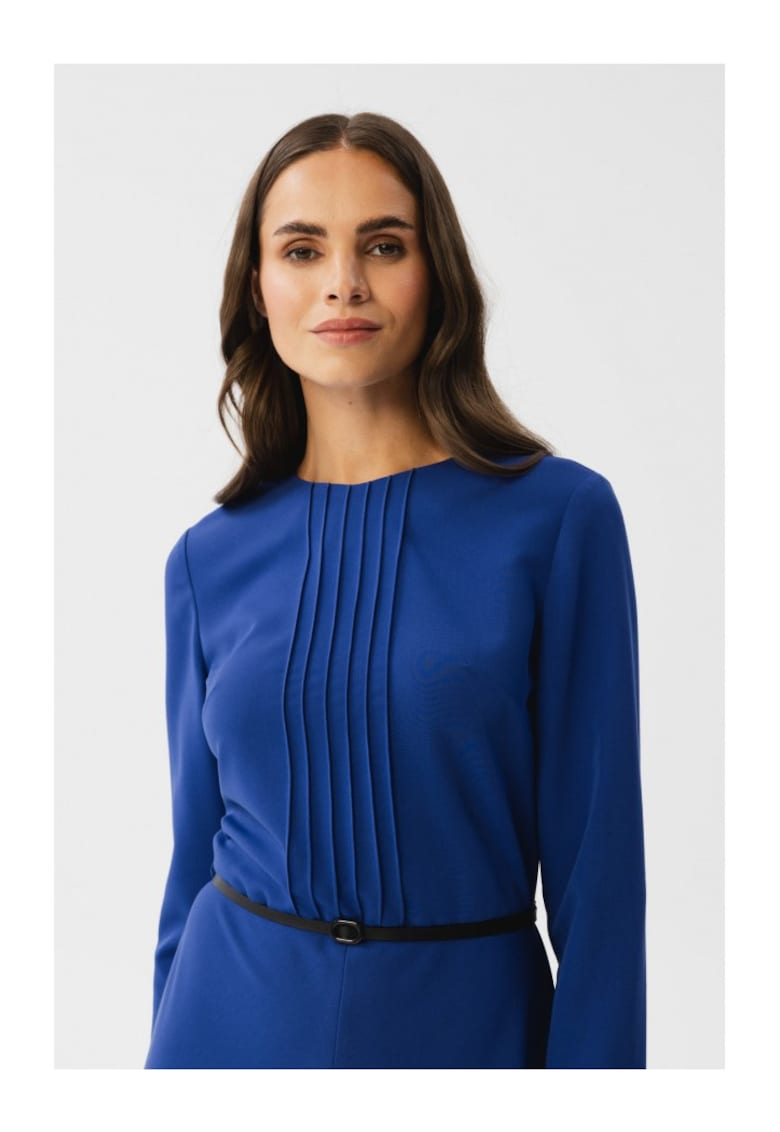 Rochie midi dama - Kerigor - albastru de floarea de colt - Albastru inchis