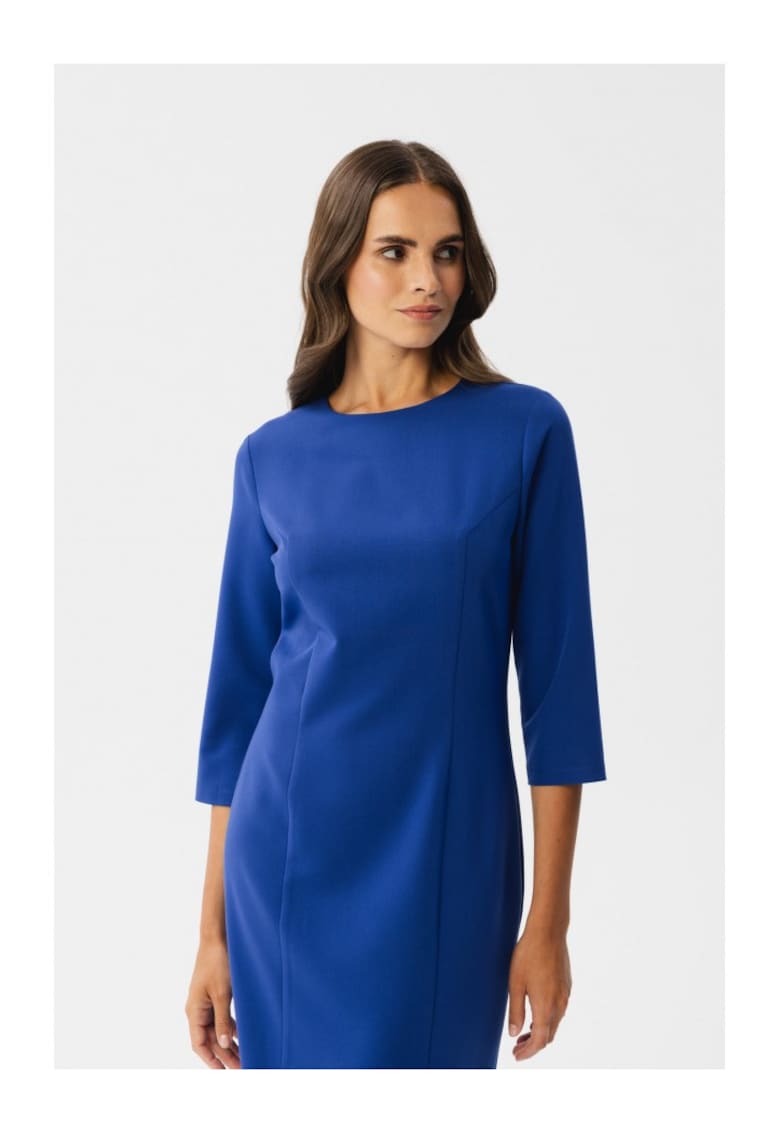 Rochie midi dama - Lledwg - albastru de floarea de colt - Albastru inchis