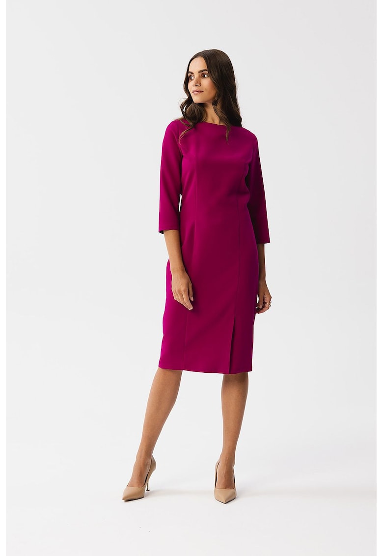 Rochie midi dama - Lledwg - pruna - L