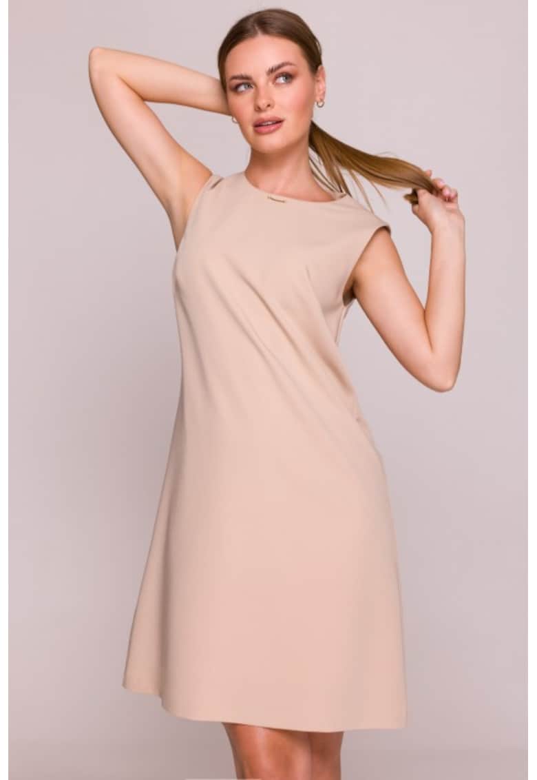 Rochie midi simpla fara maneci -