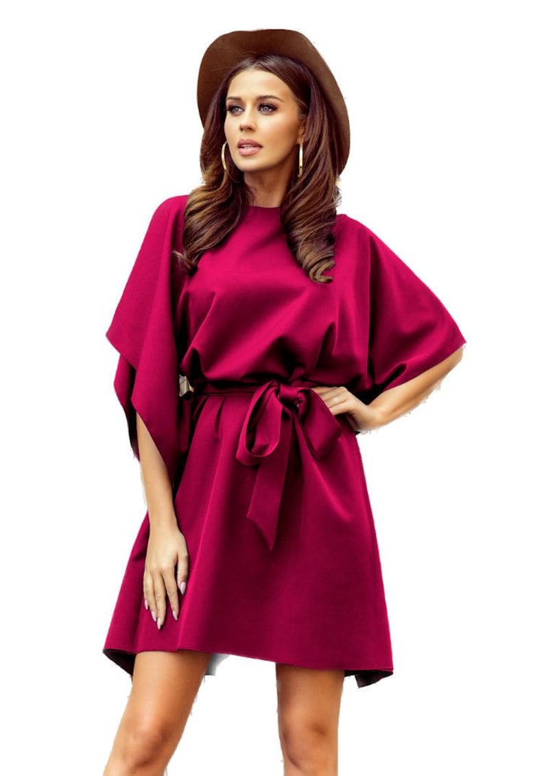 Rochie mini dama - Sofia - rosu - Visiniu