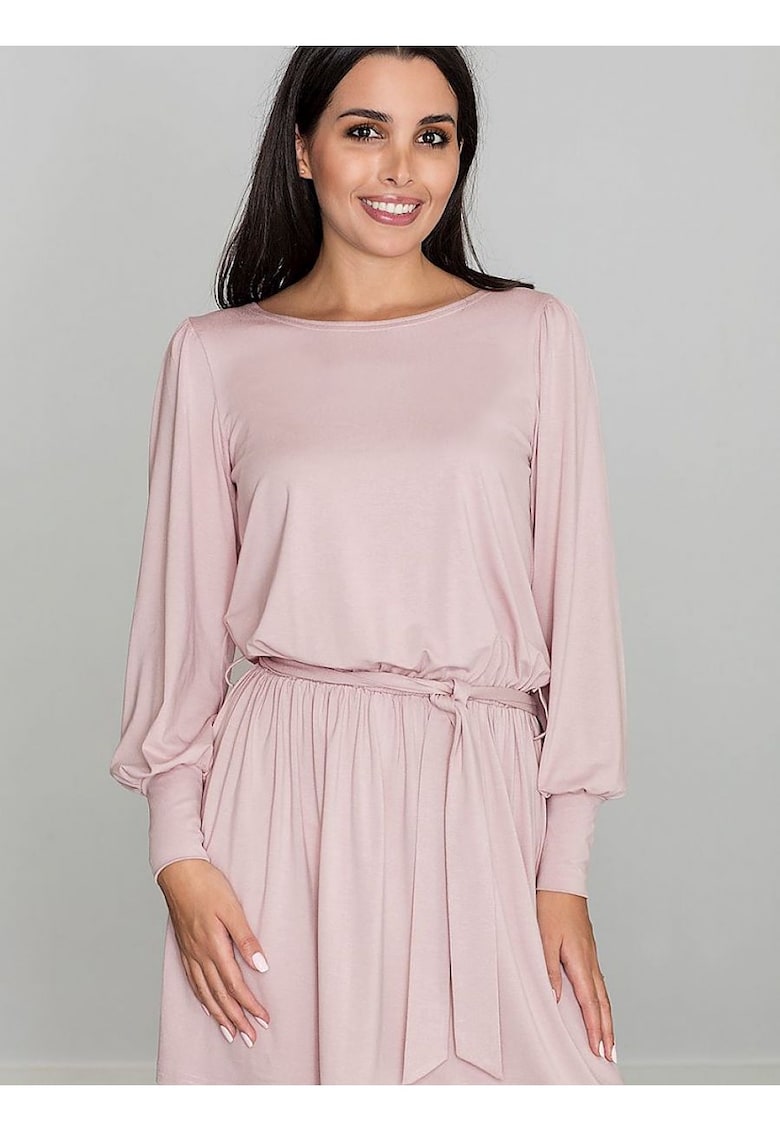Rochie roz - casual - viscoza -
