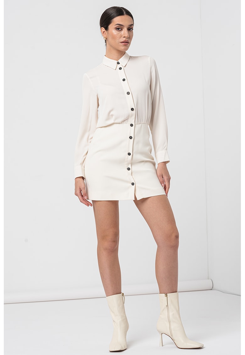 Rochie scurta dreapta - Crem