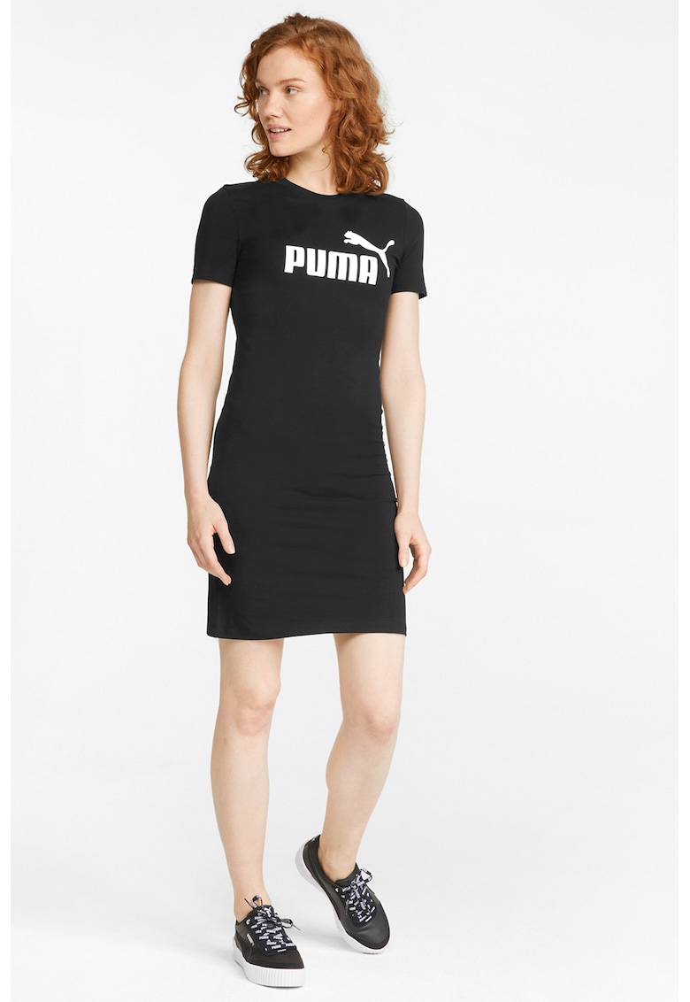 Rochie slim fit Essentials - Alb/Negru