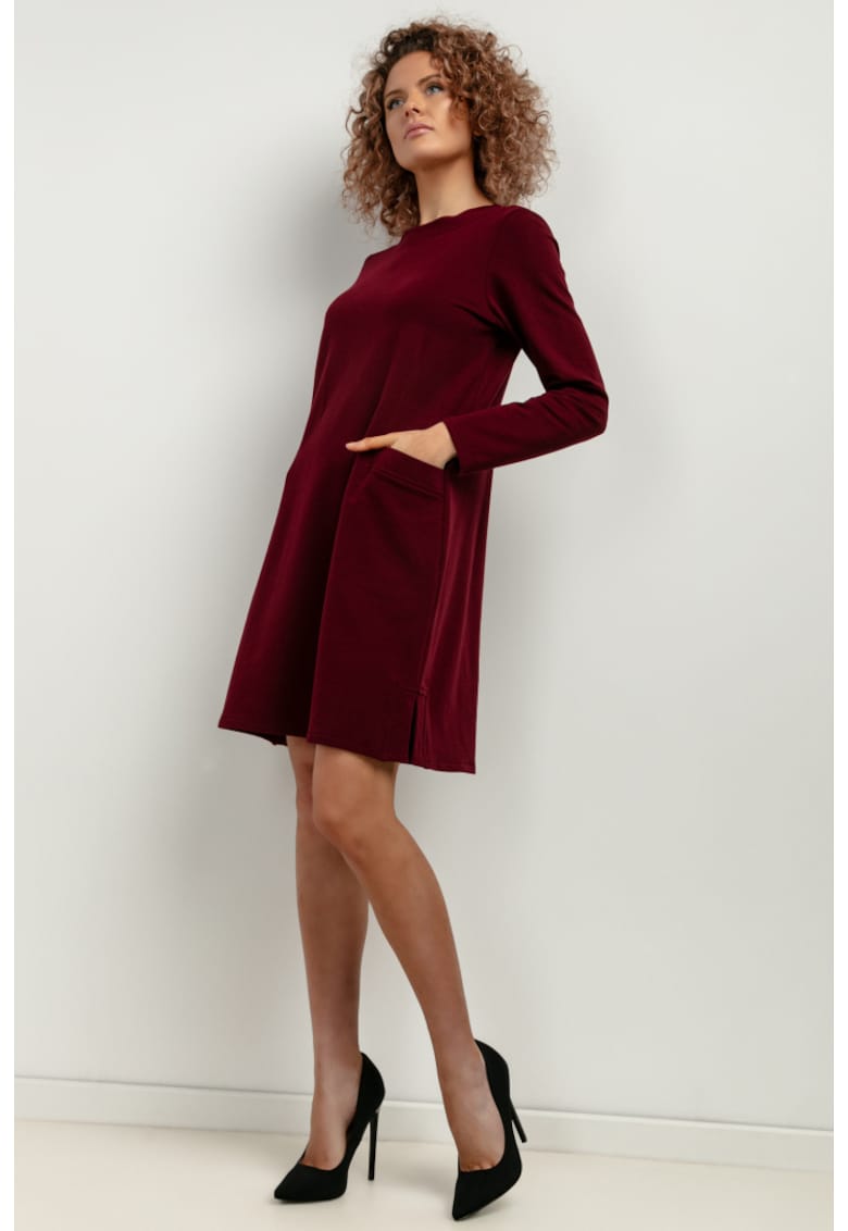 Rochie sport cu maneci lungi si buzunare T412