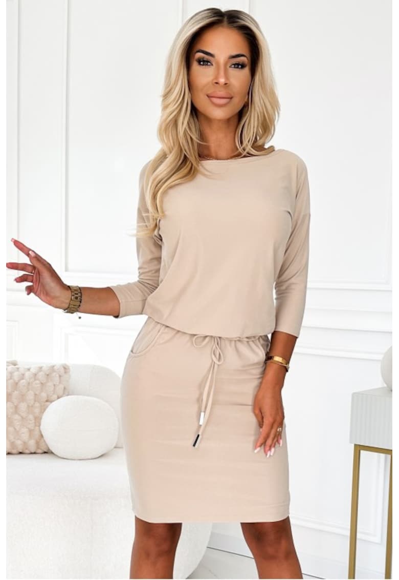 Rochie sport cu snur - - Bej