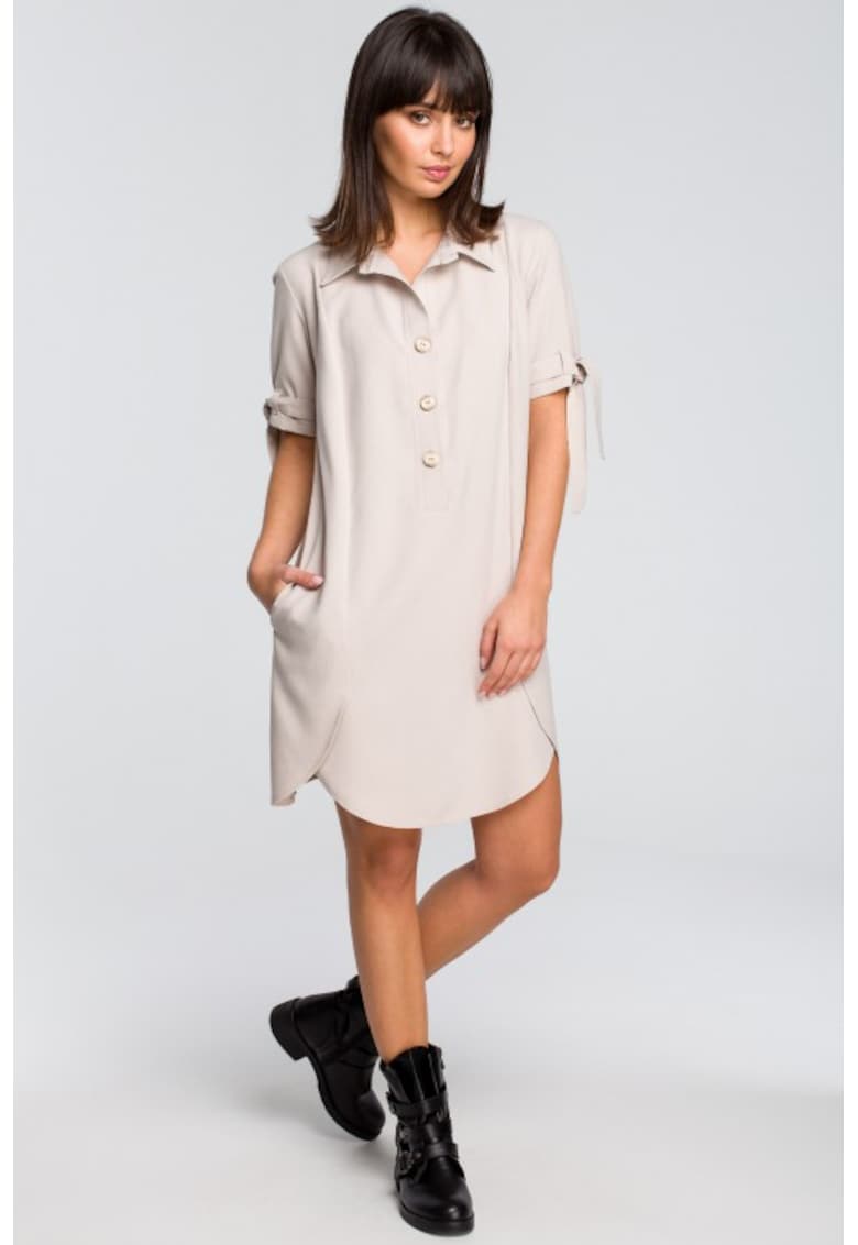 Rochie tip tunica - - Bej